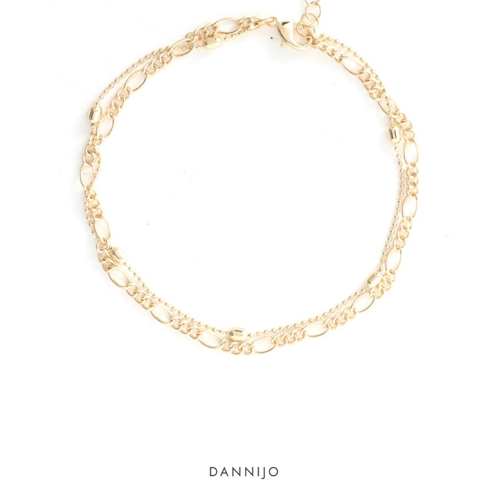 DANNIJO Gold Double Chain Bracelet